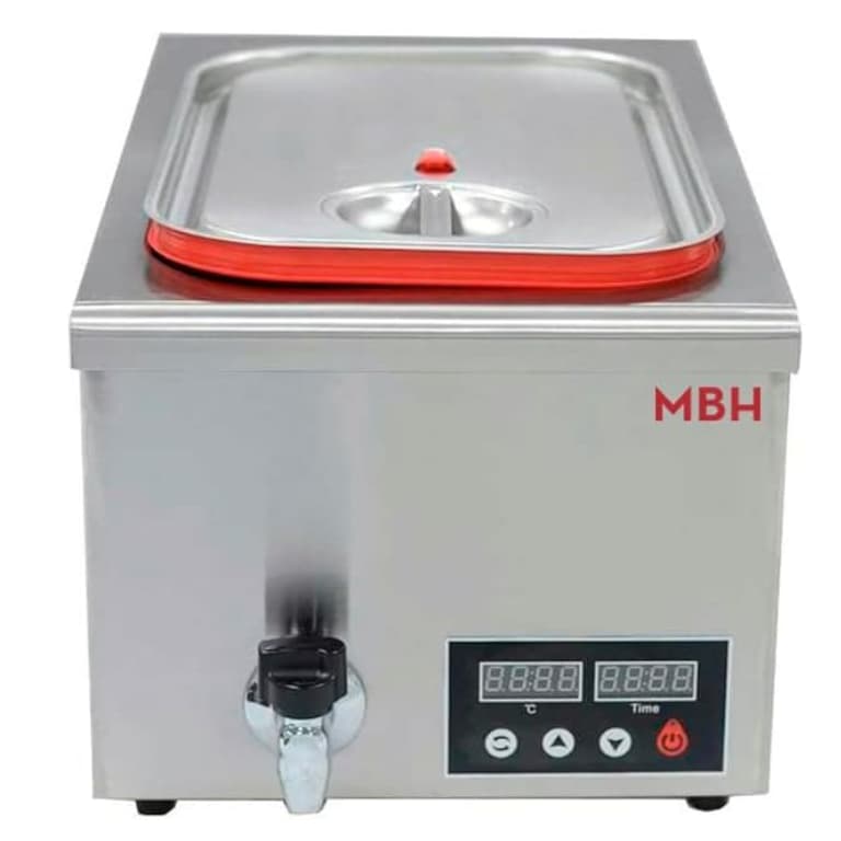 Imagen del termocirculador MBH, un modelo gris y que ocupa bastante, pero con mucha capacidad para grandes cantidades de comida. 